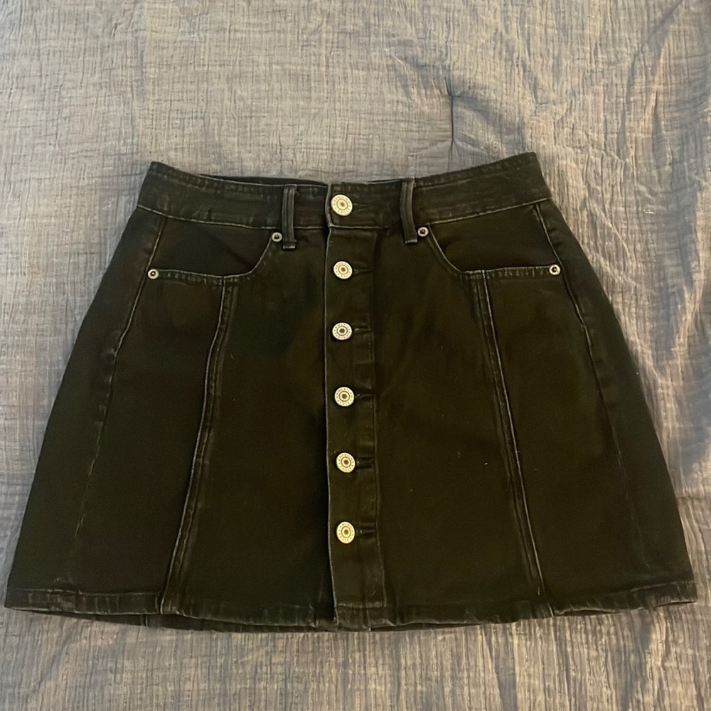 American Eagle black jean skirt
